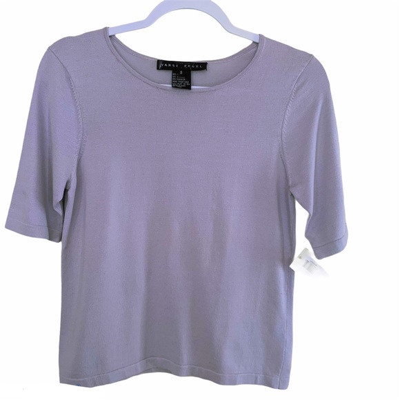 Yansi Fugel Crew Neck Sweater Top, Purple Iris, S - Picture 1 of 4